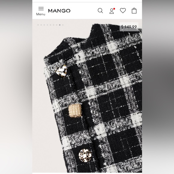 Mango NWT Check Tweed Jacket - Picture 14 of 16